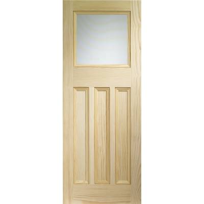 Pine Vine DX 30's Glazed Internal Door Wooden Timber Interio...